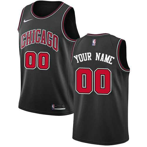 Men's Nike Chicago Bulls Customized Swingman Black Statement Edition NBA Jersey-0